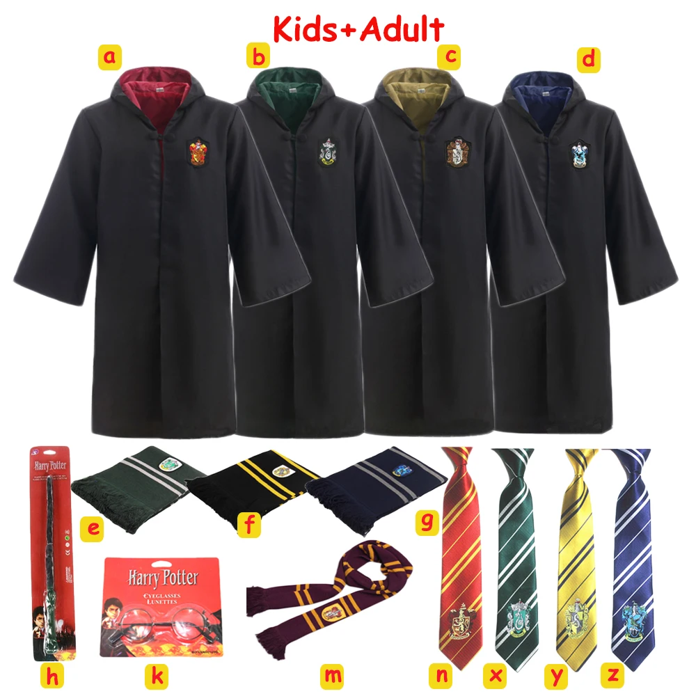 

halloween costumes FANCY DRESS COSTUME Red Gryffindor cosplay party harry potter costume for adult and kids