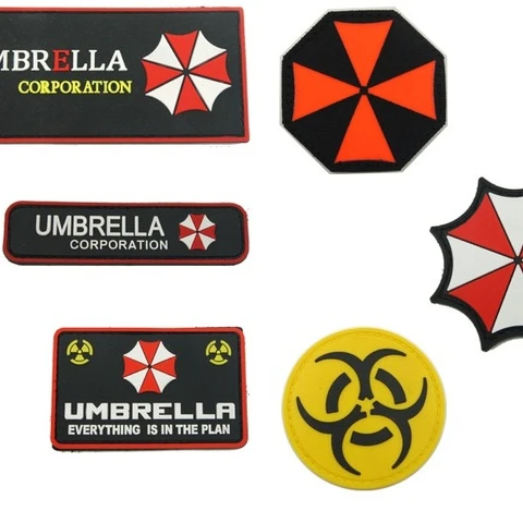 

Umbrella Corporation Morale PVC 3D Rubber Badge Military Tactical Patch Raccoon Logo Corp Police Paintball Insignia patch