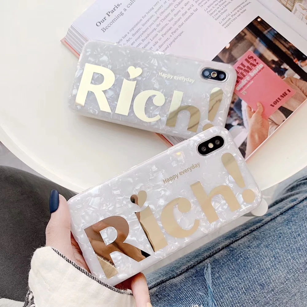 

Newest Gold Blocking Phone Case Customize Logo for iPhone 7 6 8 Plus X Max Xr Soft Shell Printing Smartphone Accessories Cases
