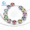 12 colors birthstone round shape pendant with 925 silver