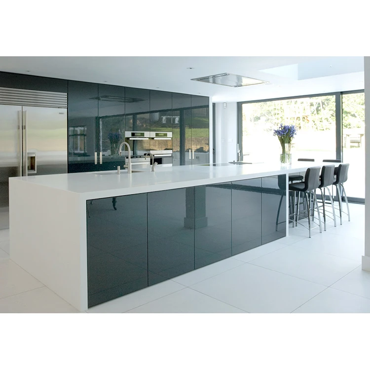Modern High Gloss High Quality New Design Black Kitchen Cabinet