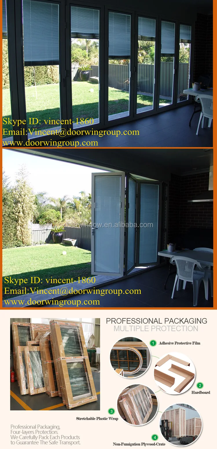 6 panel main entrance doors design white color bifolding door with IGCC/SGCC