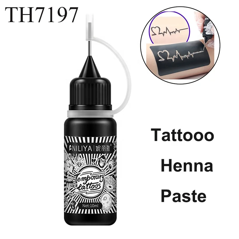 

Waterproof Private Label Transparent Gel Henna Cone Paste Juice Ink Body Art Tattoo Accessories Supplies Temporary Tattoo Ink