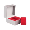 Plastic Flip Structure Light Grey Watch Box Leather Watch Travel Case For Packaging