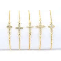 

FaVorite Jewelry Religious christian connectors adjustable chain Jewelry cross bracelets