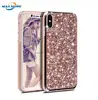 Maxshine Bling Diamond 2 in 1 TPU PC Shockproof Case for iPhone x xs xr xs max 6 7 8 Armor Phone Case