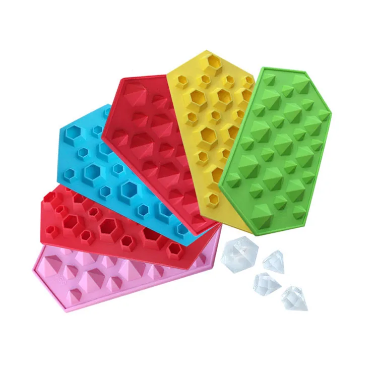 

3D Diamonds Gem Cool Ice Cube Chocolate candy Soap silicone tray Mold, Customized