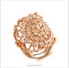 Diamond Black opening rose gold ring