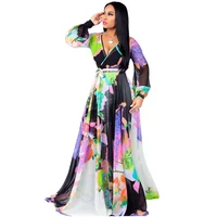 

Summer Women Floral Casual Maxi Dress