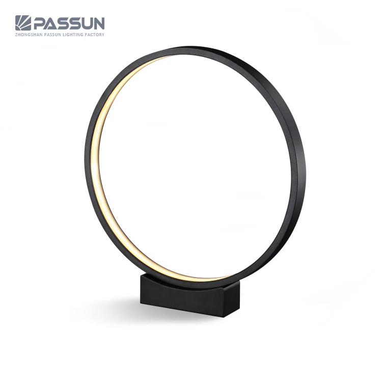 Aluminium SMD 24W unique circle ring LED table reading lamp and study table lamp