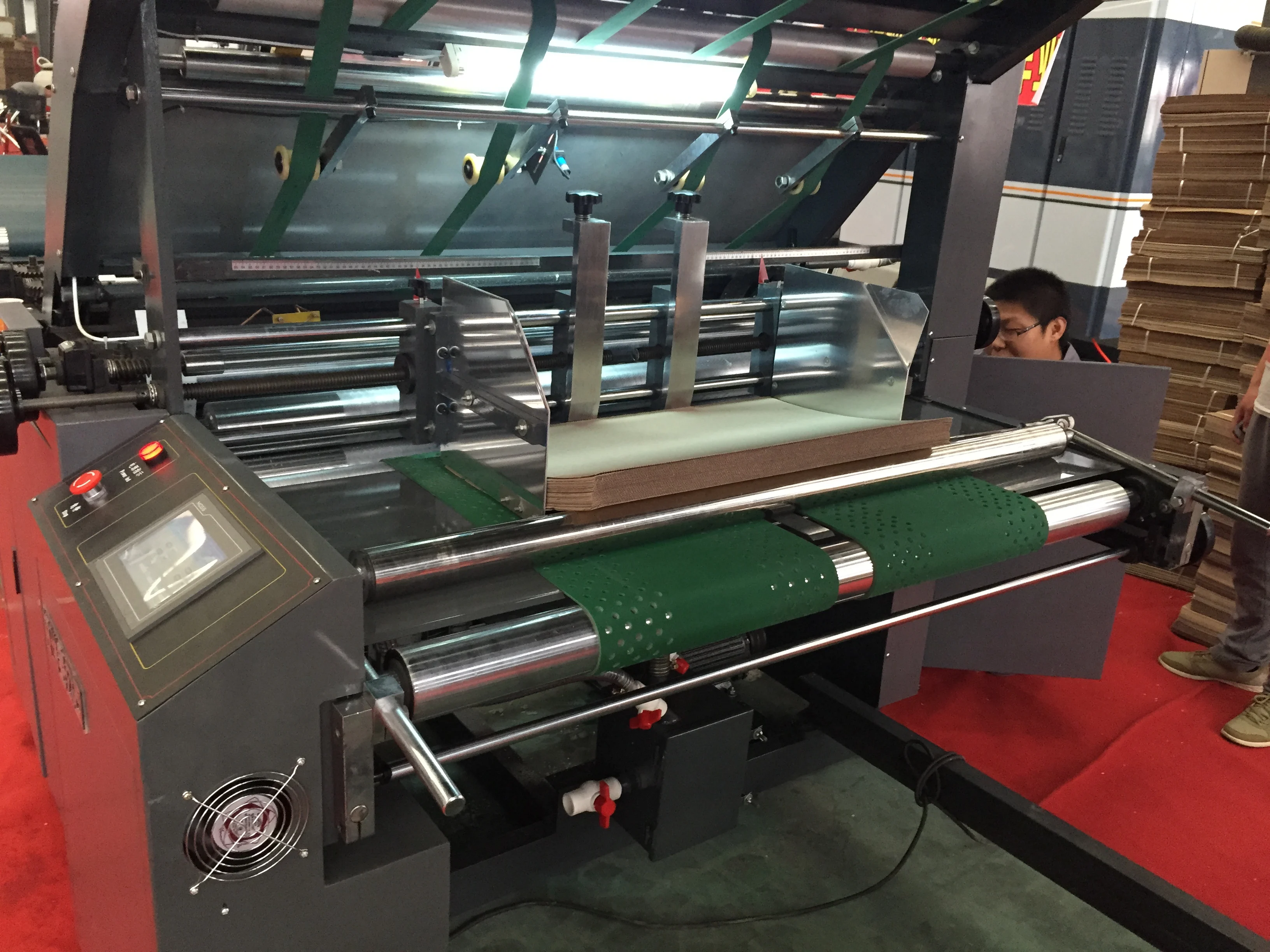 Corrugated Cardboard Automatic High Speed Laminating Machine Flute