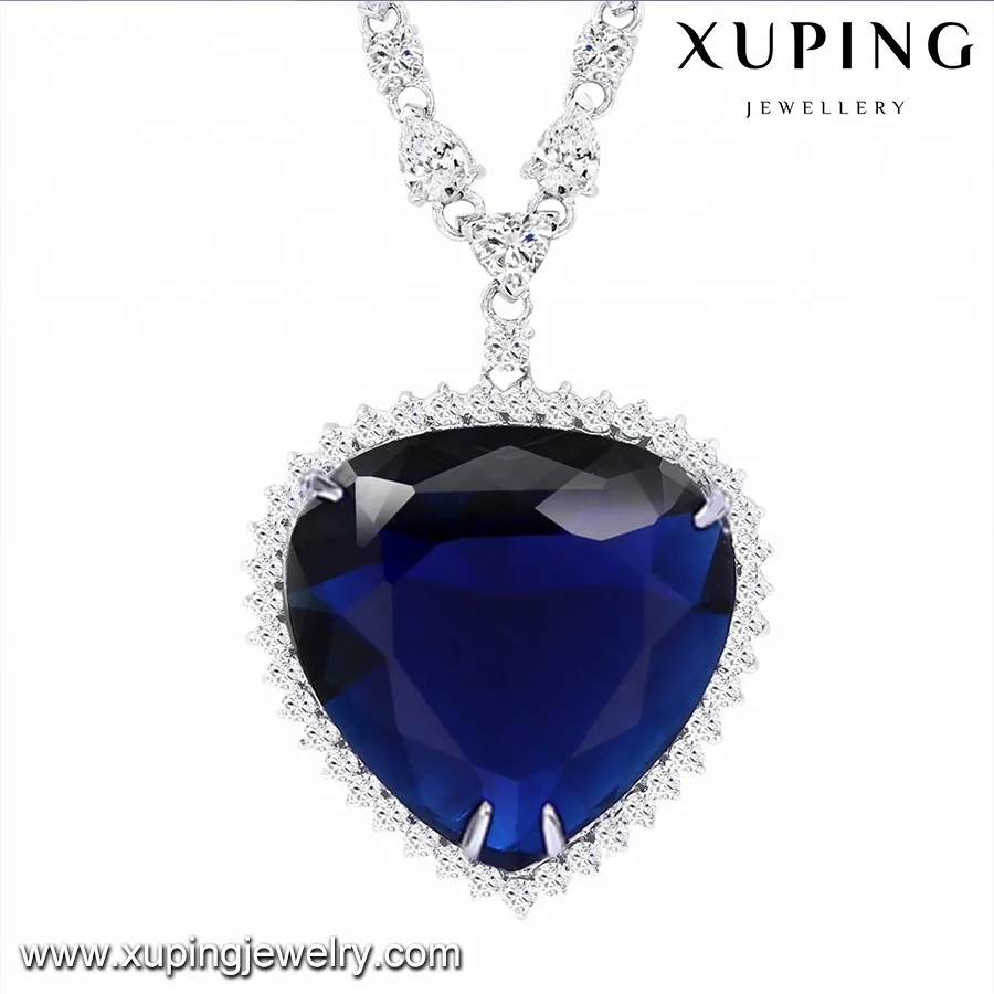 

43164 XUPING royal style hight quality party gift big gemstone necklace