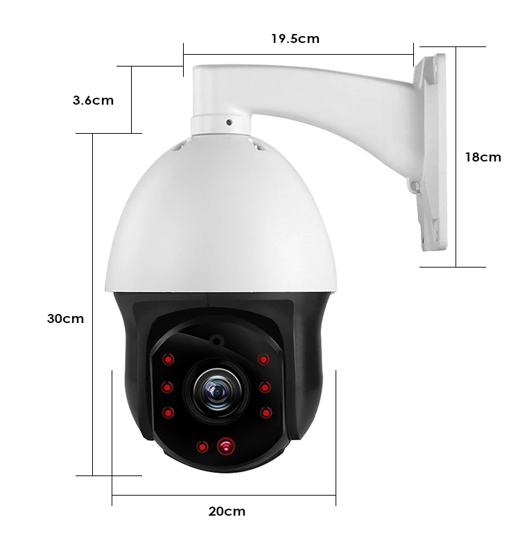 Good Quality Infrared High Speed PTZ Camera 20x Optical Zoom 1080P  Outdoor Dome Ip Camera Onvif P2P CCTV Security Camera