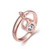 Delicate Glittering Fine Platinum Men Diamond 24k Solid Rose Gold Ring