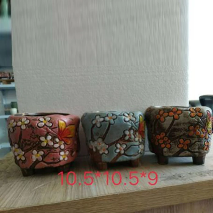 Korean garden pot flower decor hand-painted ceramic flower pots