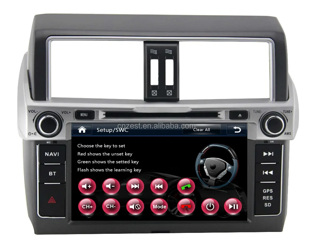 HD 800480 Digital Layar Sentuh Aksesoris Mobil Untuk Toyota Prado
