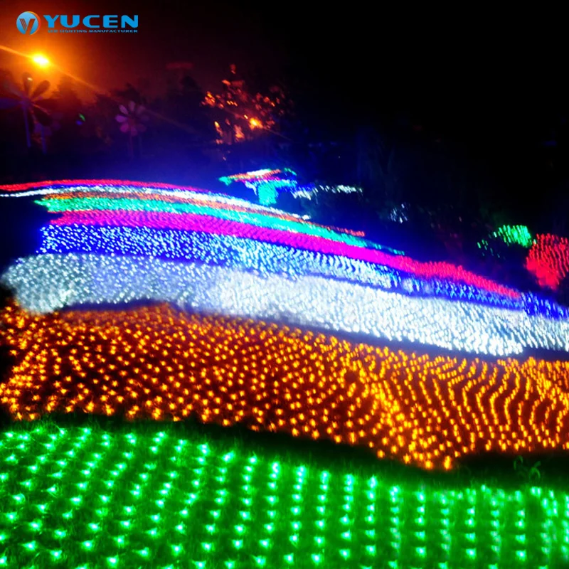 220v red outdoor waterproof christmas led fishing net light for wedding