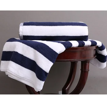 black and white striped bath towels