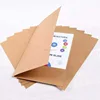 Custom hard cover A4 Kraft paper colorful Classic Manila file folders Letter Size document organizers holders 1/3-Cut Tabs