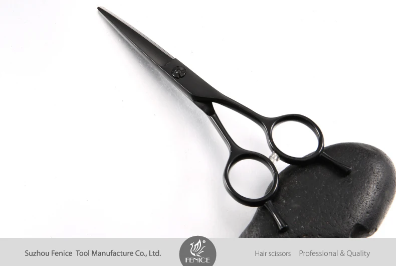 Fenice Black Titanium Hair Cutting Scissors Professional Japan 440c Hairdressing Shears