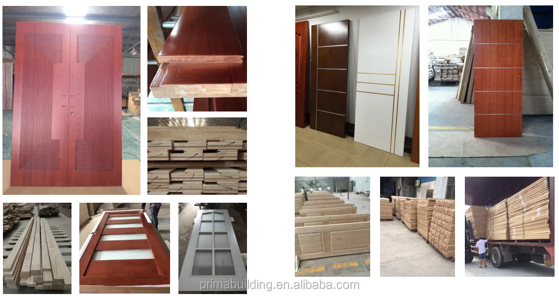 Single teak wood privot door  with 5mm clear glass design