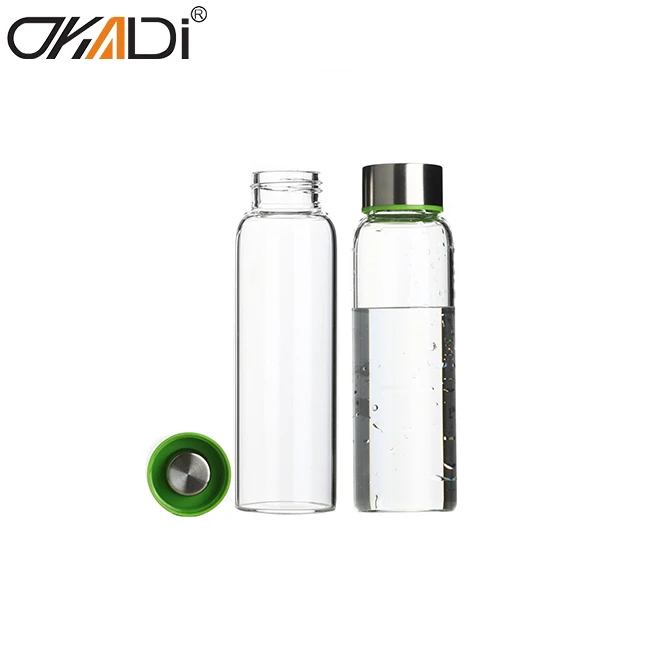 glass sports water bottle