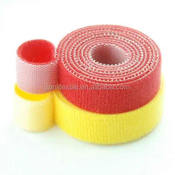 
Self-gripping micro cable ties roll double-side hook and loop tape 