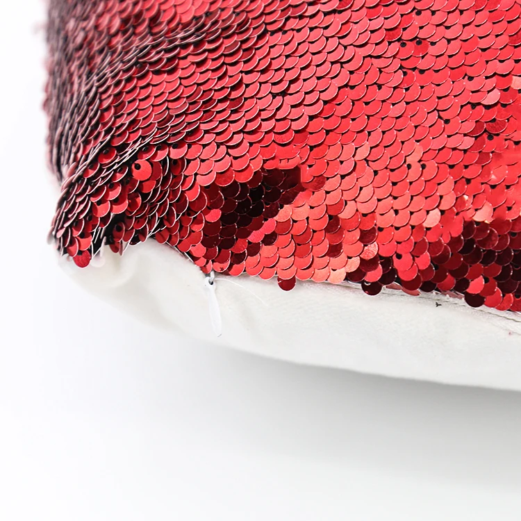 Wholesale High Quality Decorative Heart Shaped Sequin Pillow Case