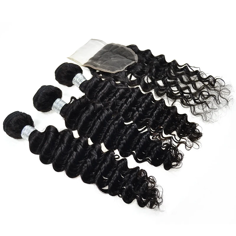 

wholesale peruvian weave human virgin hair deep wave black hair