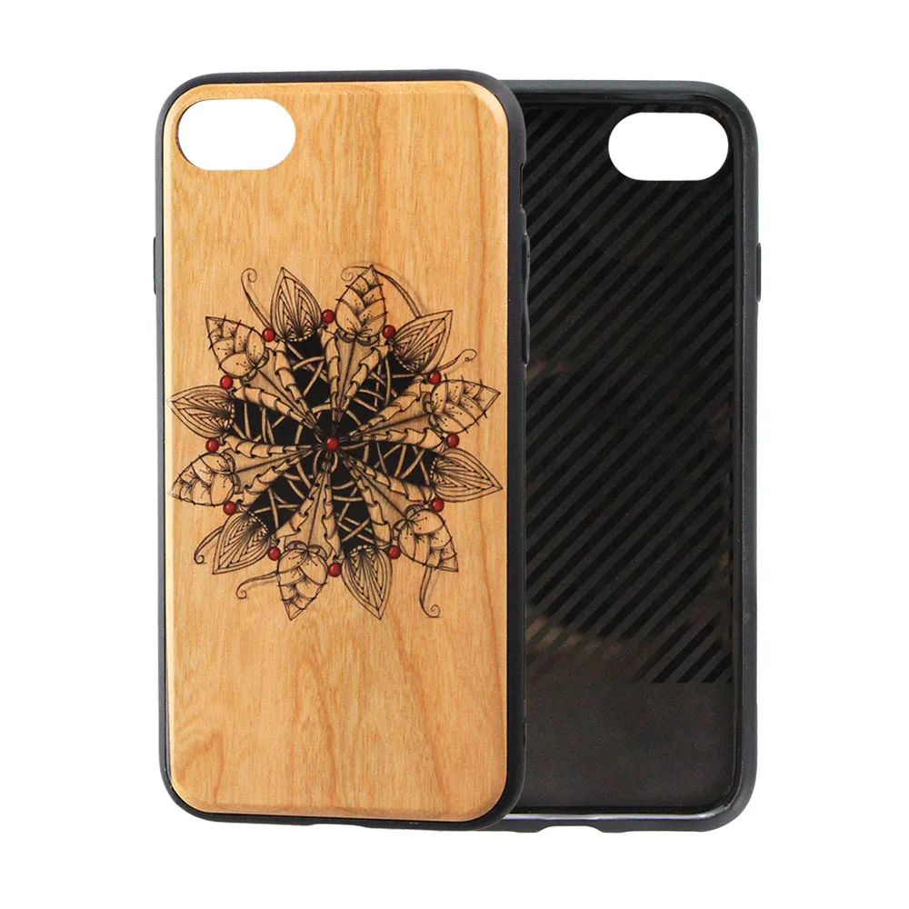 

2020 Print Mobile Phone Accessories Bamboo Wood Phone Case for iPhone 12