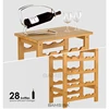 DIY Bamboo 7 Tiers Table Top wooden Bottle Wine Rack Display Retail