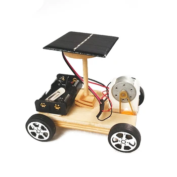 Solar powered car popular science model electronics education self assembly kit DIY science experiment model toys