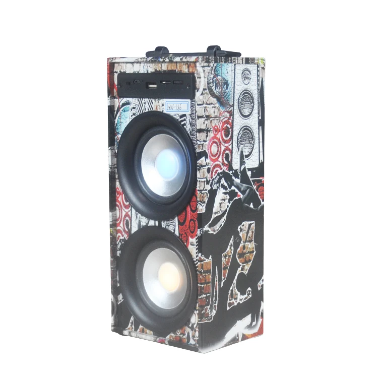 Myon Portable Wooden Bluetooth Speakers Outdoor Party Audio MP3 Player 6.5inch Computer Subwoofer Wireless Speaker - ANKUX.COM
