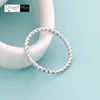 Simple luxury jewelry slim silver rings O ring without diamond