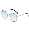 Newest Ladies Design Trendy Custom Logo Retro Vintage Ocean Len with Gold Frame Beach Shutter Sunglasses