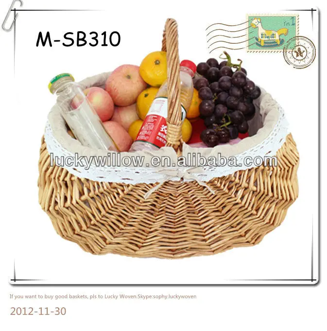 Rattan Wicker Gift Basket With Lid And Fabric Cover Buy Rattan Basket