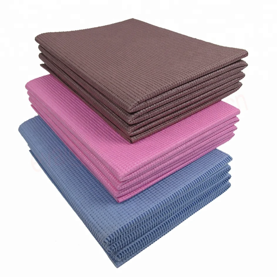 

Eco PVC foldable travel natural yoga mat, Pink, blue, black, orange, do custom
