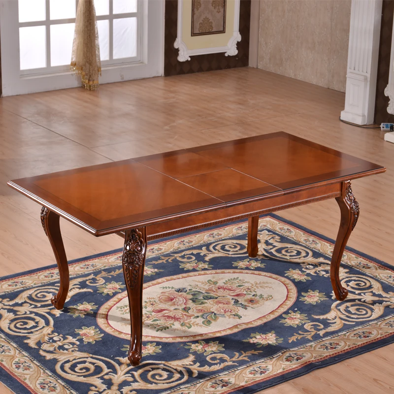 Neoclassic eettafel en stoelen uitschuifbare meubels set eiken ...