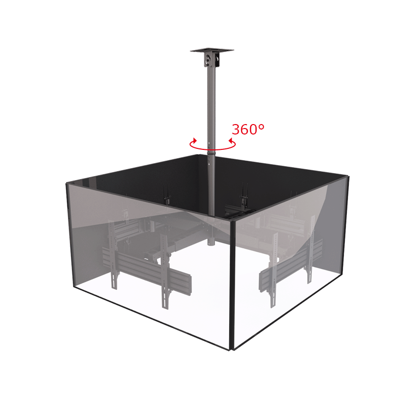 Commerical Side By Side Wall Bracket Mount Ceiling Tv Mount For Quad