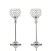 silver crystal wedding decorating votive tea light candle holders