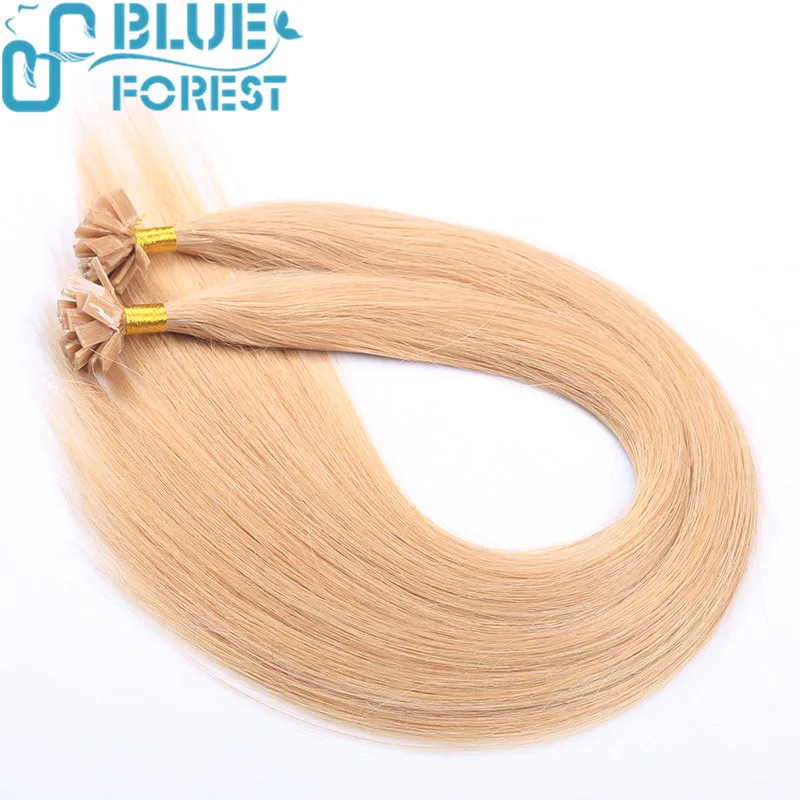 
peruvian virgin hair top quality 100% remy human hair flat tip keratin hair extension 