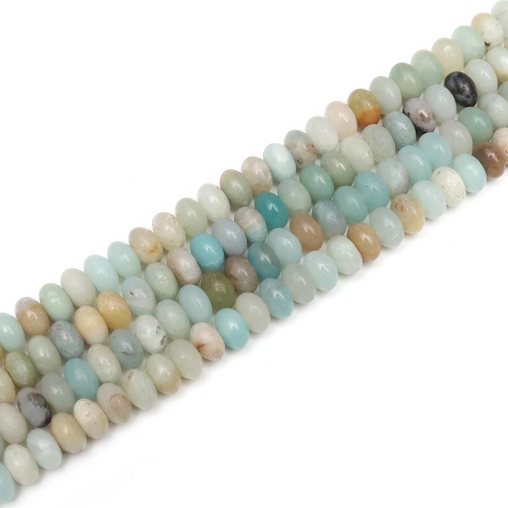 

Yiwu Amazonite Abacus Gemstone Loose Beads Natural Stone Size 5x8mm for Jewelry Making Raw Materials For Jewellery