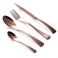 

best selling stainless steel flatware kitchen cutlery rose gold cutlery set