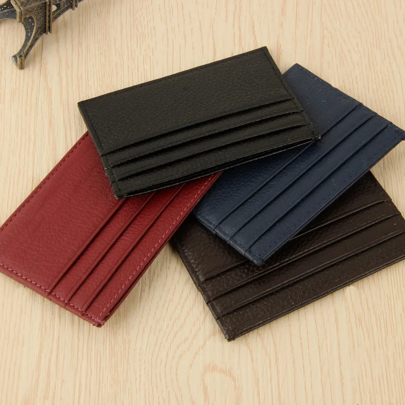 

bbu55013 Mini Genuine Leather Cardholder for Men, Customized