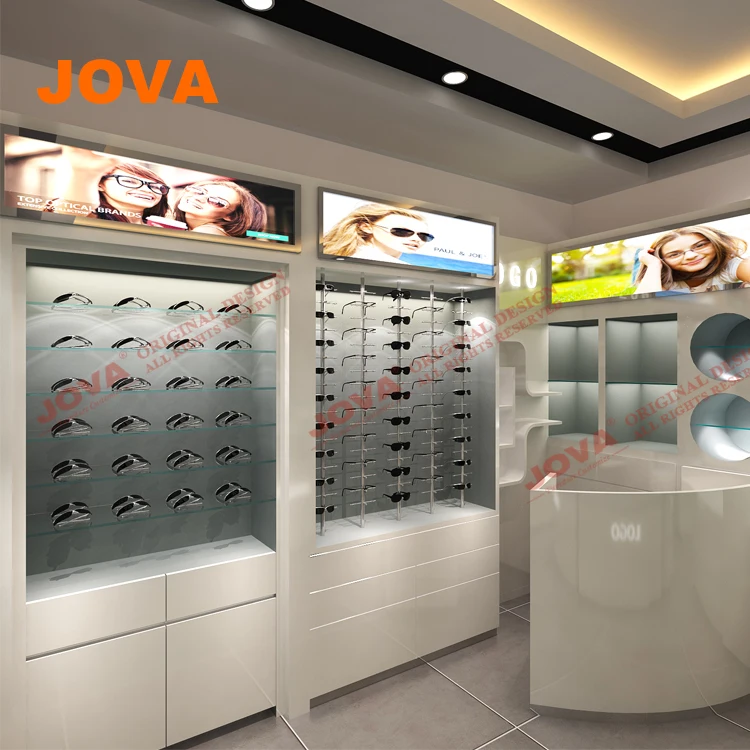 China Supplier Customized Optical Display Cabinets Mall Kiosk Frame Mdf Hot Sale Optical Displays