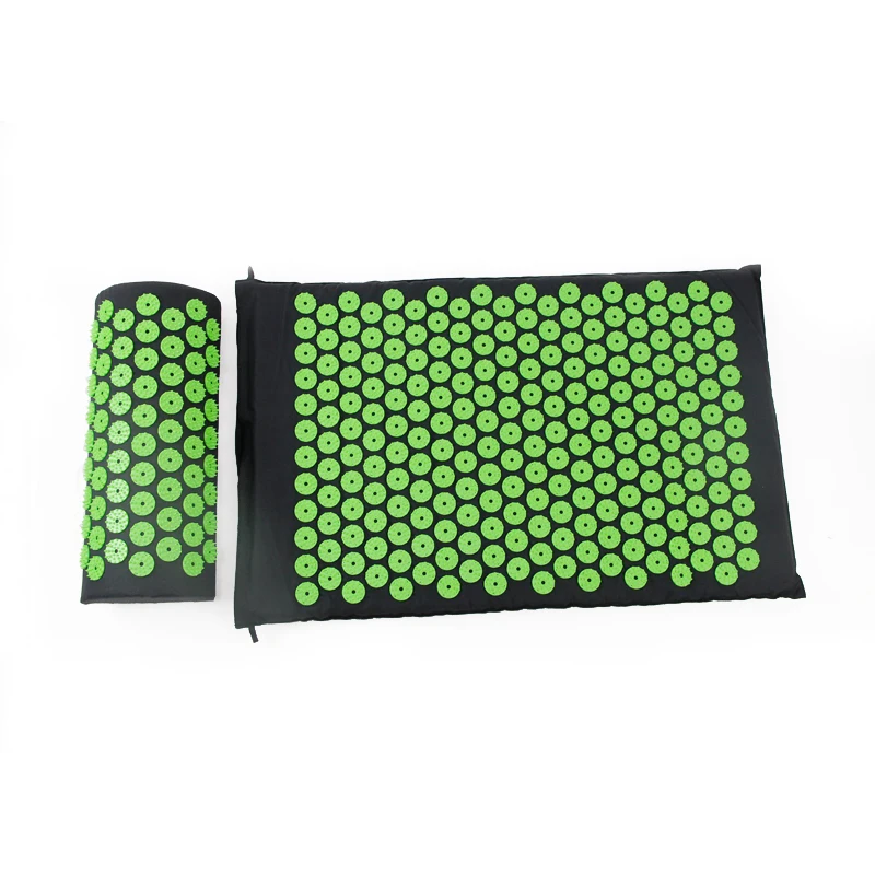 Yoga Needle Mat Massage Cushion Acupuncture Neck Pillow Body Pain Relief Acupressure Mat and Pillow Set