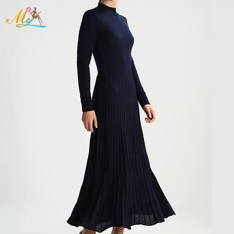 

Wholesale Custom Slim Jersey Dress, Navy blue/customerized color