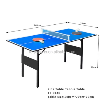 official ping pong table size