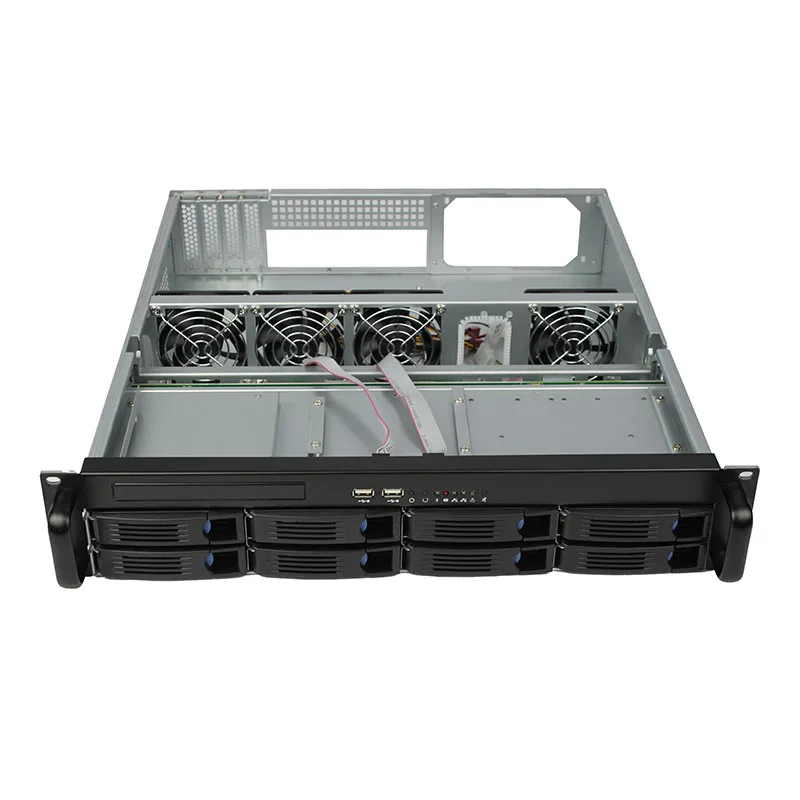 Professional Oem Mini Itx 2u Rack Mount Server Case For Industrial Computer Case With 8 X 3.5
