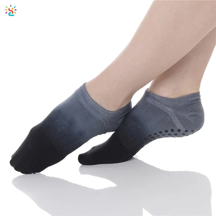Womens Yoga Socks Non Slip Ombre Dyed Custom Logo Grip Barre Socks Arch ...